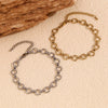 Wholesale Foot Chain Stainless Steel 14K Gold Plated Geometric Style Cross Buckle For Women