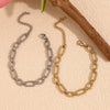Wholesale Foot Decoration Anklet Stainless Steel 14K Gold Plated Geometric Design For Women