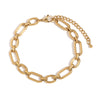 Wholesale Foot Decoration Anklet Stainless Steel 14K Gold Plated Geometric Design For Women