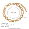 Wholesale Foot Decoration Anklet Stainless Steel 14K Gold Plated Geometric Design For Women