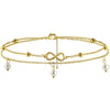 Wholesale Foot Decoration Gold Plated Copper With Artificial Gemstones And Semiprecious Stones Geometric Style For Women