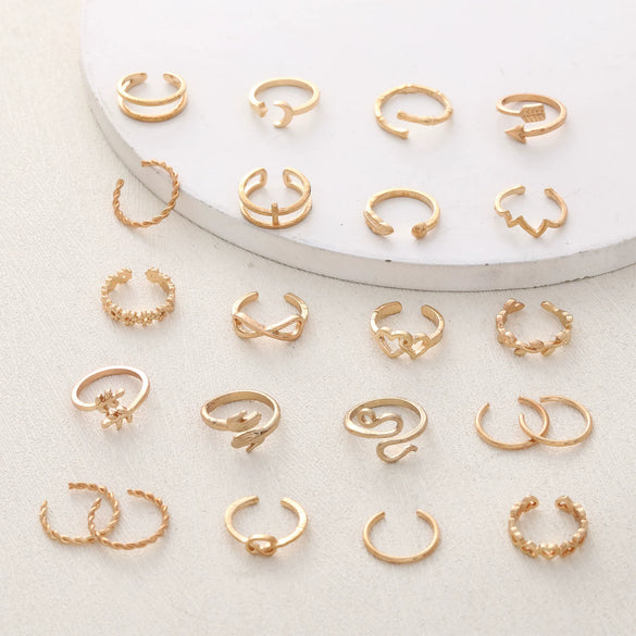 Wholesale Foot Ring Fashion Love Feather Leaves Crescent Geometric Style Zinc Alloy Electroplated Women's
