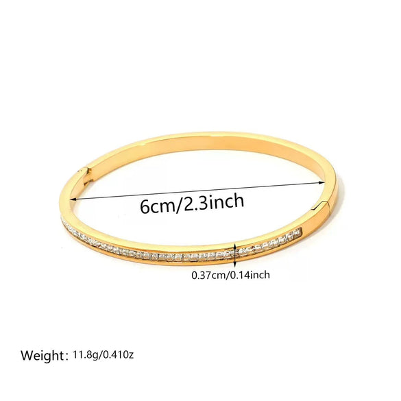 Wholesale Four Leaf Clover Nail Stainless Steel 18K Gold Plated Electroplated Geometric Bracelet
