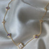 Wholesale Fourleaf Clover And Snowflake Zircon Pendant Necklace Copper Plated Real Gold With Heart And Star Pattern