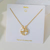 Wholesale Fourleaf Clover Pendant Necklace Copper Pendant Titanium Steel Chain Electroplated Simple Style With Heart Flower Star And Geometric Patterns