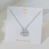 Wholesale Fourleaf Clover Pendant Necklace Copper Pendant Titanium Steel Chain Electroplated Simple Style With Heart Flower Star And Geometric Patterns