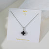 Wholesale Fourleaf Clover Pendant Necklace Copper Pendant Titanium Steel Chain Electroplated Simple Style With Heart Flower Star And Geometric Patterns