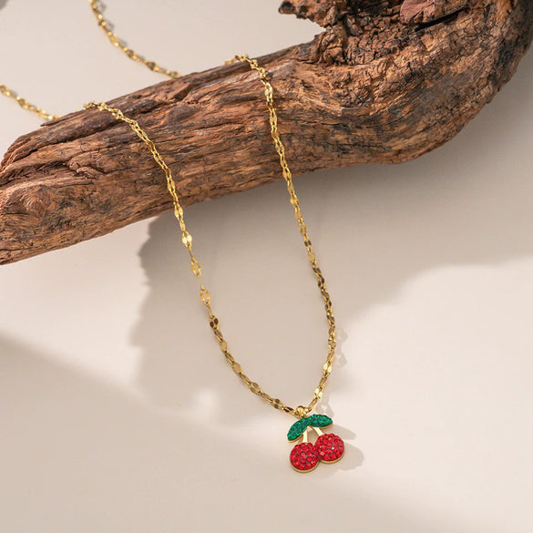Wholesale Fourleaf Clover Rhombus Sweet And Cool Geometric Style Electroplated 18K Gold Steel Sweater Chain Jewelry For Women