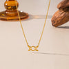 Wholesale Fourleaf Clover Rhombus Sweet And Cool Geometric Style Electroplated 18K Gold Steel Sweater Chain Jewelry For Women