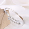 Wholesale Fourleaf Flower Highgrade Titanium Steel Electroplated Diamond Bracelet Light Luxury Allmatch Exquisite And Adjustable
