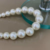 Wholesale French Retro Gradient Pearl Necklace With Geometric Design