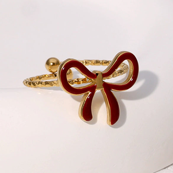 Wholesale French Retro High End Medieval Niche Personality Stainless Steel Open Ring For Women With Geometric Pattern Electroplating And Oil Pressure Processing