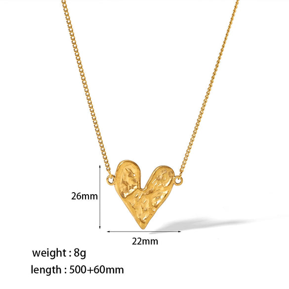 Wholesale French Retro Light Luxury Design Stainless Steel Jewelry Suit With Love Water Drops Bell Pattern Electroplated For Women