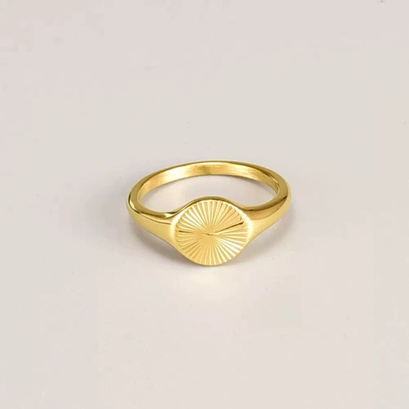 Wholesale French Retro Natural Stone Stainless Steel Open Ring With Geometric Pattern And Electroplating For Women