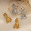 Wholesale French Retro Palace Style Bow Tie 18K Gold Plated Stainless Steel Earrings For Women