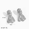 Wholesale French Retro Palace Style Bow Tie 18K Gold Plated Stainless Steel Earrings For Women