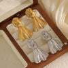 Wholesale French Retro Palace Style Bow Tie 18K Gold Plated Stainless Steel Earrings For Women