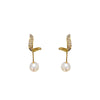 Wholesale French Retro Pearl Earrings With 925 Silver Needles Alloy Material Geometric Pattern And Diamondencrusted Design For Women