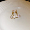 Wholesale French Retro Pearl Earrings With 925 Silver Needles Alloy Material Geometric Pattern And Diamondencrusted Design For Women