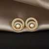 Wholesale French Retro Pearl Earrings With 925 Silver Needles Alloy Material Geometric Pattern And Diamondencrusted Design For Women