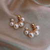 Wholesale French Retro Pearl Earrings With 925 Silver Needles Alloy Material Geometric Pattern And Diamondencrusted Design For Women