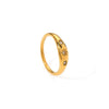 Wholesale French Retro Round Female Titanium Steel Ring Inlaid With White Zircon And Electroplated With 18K Gold Geometric Pattern