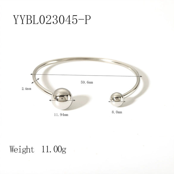 Wholesale French Retro Stainless Steel Bracelet Gold Plated With Vacuum Real Gold Electroplating In Pvd Furnace For Women