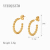 Wholesale French Retro Stainless Steel Drop Shape Earrings 18K Gold Plated With Vacuum Real Gold Electroplating In Pvd Furnace For Women