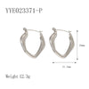 Wholesale French Retro Stainless Steel Drop Shape Earrings 18K Gold Plated With Vacuum Real Gold Electroplating In Pvd Furnace For Women