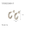 Wholesale French Retro Stainless Steel Drop Shape Earrings 18K Gold Plated With Vacuum Real Gold Electroplating In Pvd Furnace For Women