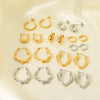 Wholesale French Retro Stainless Steel Drop Shape Earrings 18K Gold Plated With Vacuum Real Gold Electroplating In Pvd Furnace For Women
