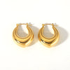 Wholesale French Retro Stainless Steel Heart Shaped Love Earrings With Vacuum Real Gold Electroplating In Pvd Furnace For Women