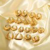 Wholesale French Retro Stainless Steel Heart Shaped Love Earrings With Vacuum Real Gold Electroplating In Pvd Furnace For Women