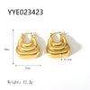 Wholesale French Retro Stainless Steel Heart Shaped Love Earrings With Vacuum Real Gold Electroplating In Pvd Furnace For Women