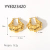 Wholesale French Retro Stainless Steel Heart Shaped Love Earrings With Vacuum Real Gold Electroplating In Pvd Furnace For Women