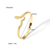 Wholesale French Retro Stainless Steel Open Bracelet For Women 18K Gold Plated With Vacuum Real Gold Electroplating In Pvd Furnace