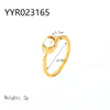Wholesale French Retro Stainless Steel Ring With Geometric Design 18K Gold Plated By Vacuum Real Gold Electroplating In Pvd Furnace For Women