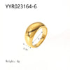 Wholesale French Retro Stainless Steel Ring With Geometric Design 18K Gold Plated By Vacuum Real Gold Electroplating In Pvd Furnace For Women