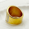 Wholesale French Retro Stainless Steel Ring With Geometric Pattern And Electroplating Treatment For Women