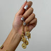 Wholesale French Retro Star Pendant Necklace Titanium Steel Water Ripple Chain Inlaid Zircon Geometric Design For Women