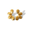Wholesale French Retro Striped Flower Stud Earrings In Stainless Steel With Pvd Furnace Real Gold Electroplating For Women
