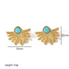 Wholesale French Retro Style Geometric Stainless Steel Electroplated Earrings For Women