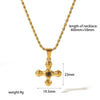 Wholesale French Retro Style Stainless Steel Geometric Cross Pendant Earrings With Natural Stone And Electroplating Treatment For Women