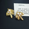 Wholesale French Retro Swallow Pearl Titanium Steel Earrings For Women With Electroplating Process