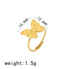Wholesale French Retro Titanium Steel Women's Ring With Star Heart And Flower Patterns Electroplated