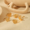 Wholesale French Retro Titanium Steel Women's Ring With Star Heart And Flower Patterns Electroplated