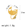 Wholesale French Retro Titanium Steel Women's Ring With Star Heart And Flower Patterns Electroplated
