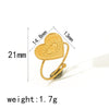 Wholesale French Retro Titanium Steel Women's Ring With Star Heart And Flower Patterns Electroplated