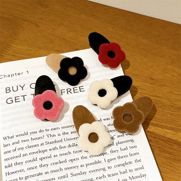 Wholesale French Retro Velvet Flower Pure Handmade Hairpin For Women