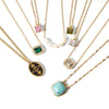 Wholesale French Retro Zircon Devil's Eye Pendant Necklace In Stainless Steel With Pvdp Furnace Real Gold Treatment And Geometric Design For Women